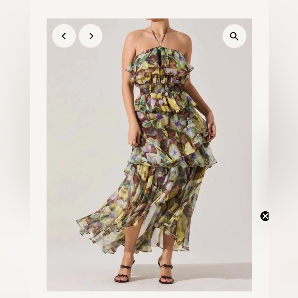 Floral Ruffle ASTR Maxi Dress